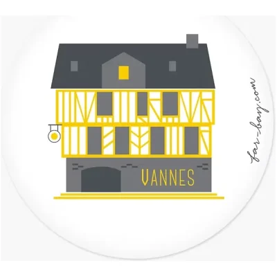 Magnet Place Henri IV Vannes Idée cadeau 100% Made in France Far Bay editions