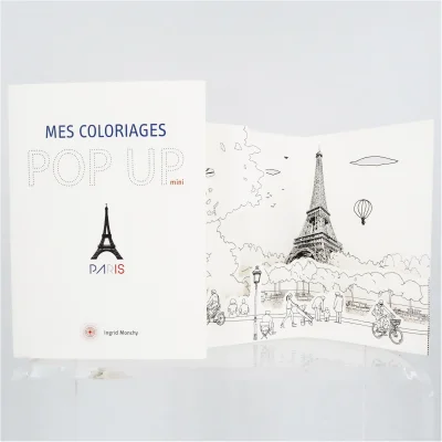 Mini coloriage Pop up Paris tour eiffel Pop up souvenir souvenirs made in France 100% idée cadeau loisirs créatifs