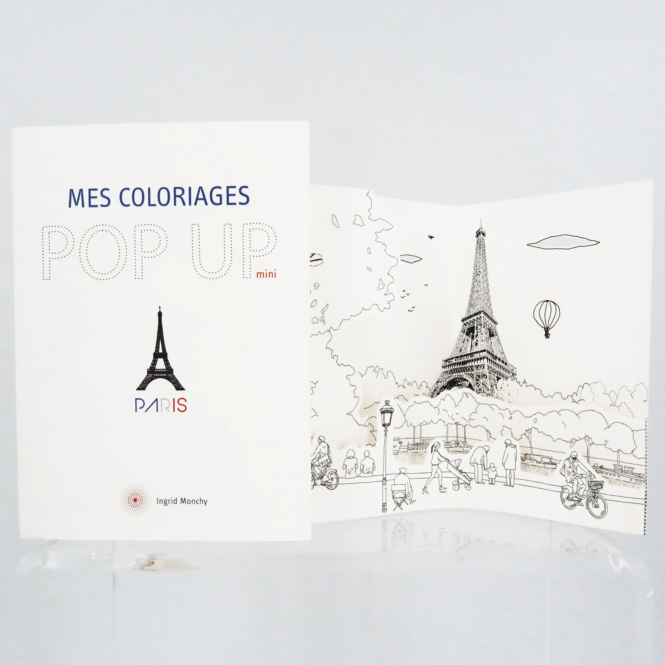 Mini coloriage Pop up Paris tour eiffel Pop up souvenir souvenirs made in France 100% idée cadeau loisirs créatifs