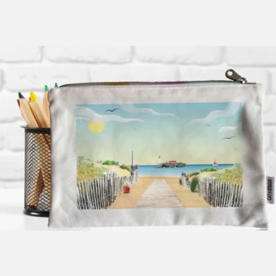 Pochette Cap ferret Occitanie coton idée cadeau souvenir souvenirs 100% made in France Foliove