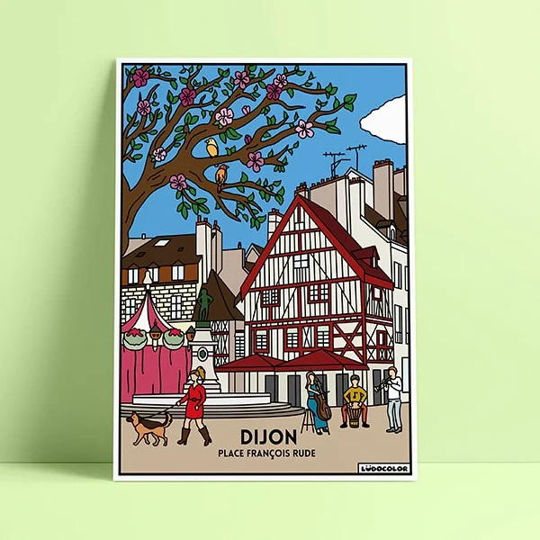 Coloriage velours dijon bourgogne franche comté ludocolor france idée cadeau loisirs créatif souvenir souvenirs 100% made in france