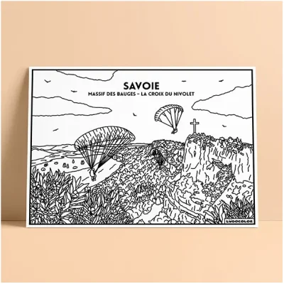 Coloriage velours auvergne savoie ludocolor france idée cadeau loisirs créatif souvenir souvenirs 100% made in france Ludocolor