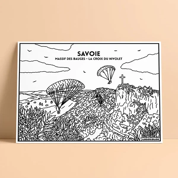 Coloriage velours auvergne savoie ludocolor france idée cadeau loisirs créatif souvenir souvenirs 100% made in france Ludocolor