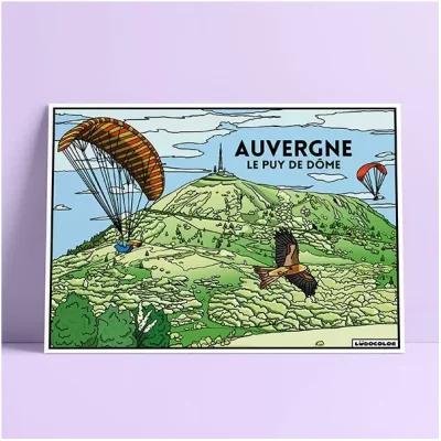 Coloriage velours auvergne puy de dome ludocolor france idée cadeau loisirs créatif souvenir souvenirs 100% made in france Ludocolor