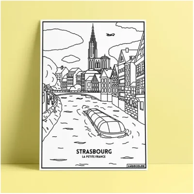Coloriage velours strasbourg grand est ludocolor france idée cadeau loisirs créatif souvenir souvenirs 100% made in france Ludocolor