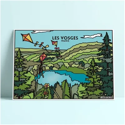 Coloriage velours Les vosges grand est ludocolor france idée cadeau loisirs créatif souvenir souvenirs 100% made in france Ludocolor