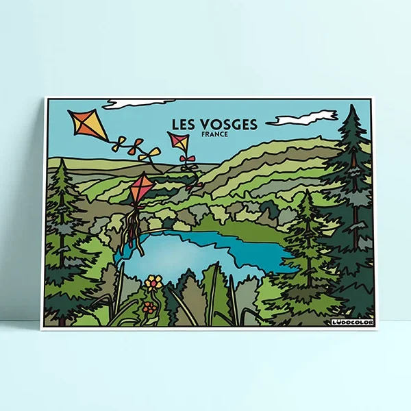 Coloriage velours Les vosges grand est ludocolor france idée cadeau loisirs créatif souvenir souvenirs 100% made in france Ludocolor
