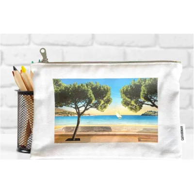Pochette anse paulilles occitanie coton idée cadeau souvenir souvenirs 100% made in France