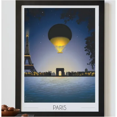 Affiche Paris JO 2024 Vasque olympique Ile de France Foliove SOUVENIRS 100% Made in France