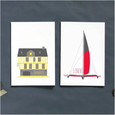 Cahiers lot Morbihan Vannes Lorient souvenir souvenirs bretagne Idée cadeau 100% Made in France Far Bay editions