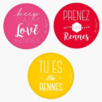 Magnet Rennes Love Tu es ma Rennes de coeur dingue de toi Prenez les Rennes Idée cadeau 100% Made in France Far Bay editions