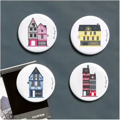 Magnet Bretagne maisons à colombages lot 5 souvenir souvenirs bretagne Idée cadeau 100% Made in France Far Bay editions