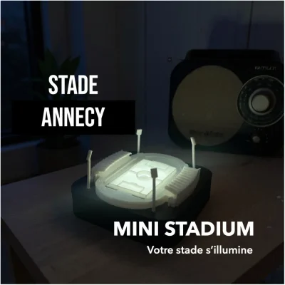 Mini stade Annecy Le Parc des Sports Savoie Auvergne Rhône Alpes Wall Cities SOUVENIRS 100% Made in France