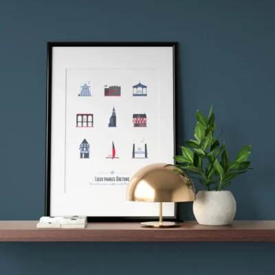 Affiche Phares bretons iconiques bretagne morbihan finistère île et vilaine Far Bay Editions