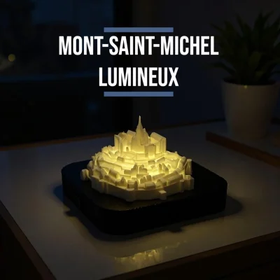 Mont Saint Michel lumineux 3D souvenir souvenirs 100% made in france fabrication française wall cities