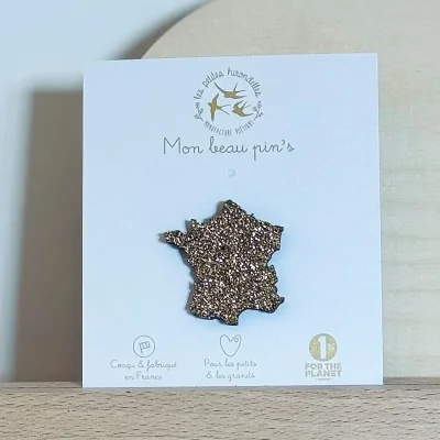 Pin's Carte de France les Petites Hirondelles souvenir France souvenirs 100% made in France idée cadeau femme enfant