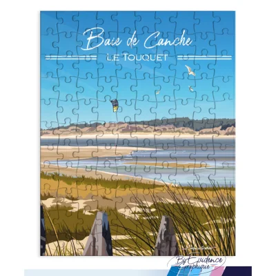 Puzzle Le Touquet plage La baie de canche parc de l'estuaire evidence graphique hauts de france le touquet plage idée cadeau / décoration made in france souvenirs côte d'opale