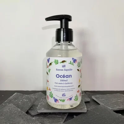 Gel lavant main océan solide bretonne bretagne bretons vacances en bretagne souvenirs 100% made in france idée cadeau hygiène beauté cosmétiques de quiberon souvenir souvenirs bougie artisanale