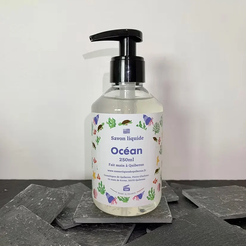Gel lavant main océan solide bretonne bretagne bretons vacances en bretagne souvenirs 100% made in france idée cadeau hygiène beauté cosmétiques de quiberon souvenir souvenirs bougie artisanale