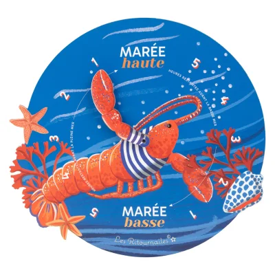 Horloge des marées Horloge heure Bretagne Saint Malo Les Ritournailes SOUVENIRS 100% Made in France