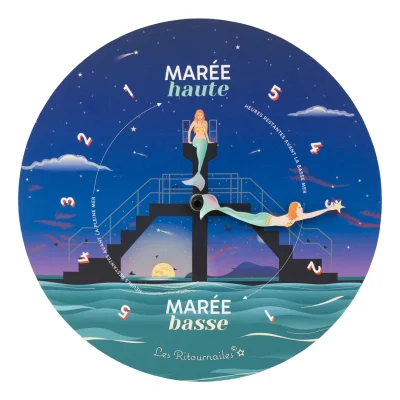 Horloge à marées Horloge classique Les Irènes Sirènes Bretagne Saint Malo Les Ritournailes SOUVENIRS 100% Made in France