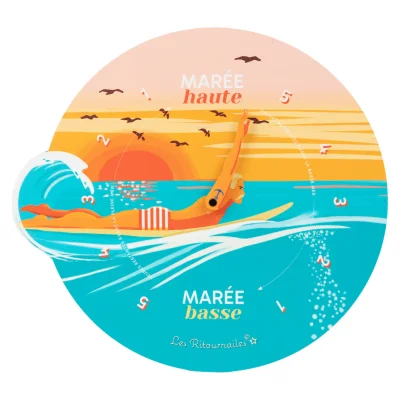 Horloge à marée Saint Malo Bretagne Les Ritournailes SOUVENIRS 100% Made in France