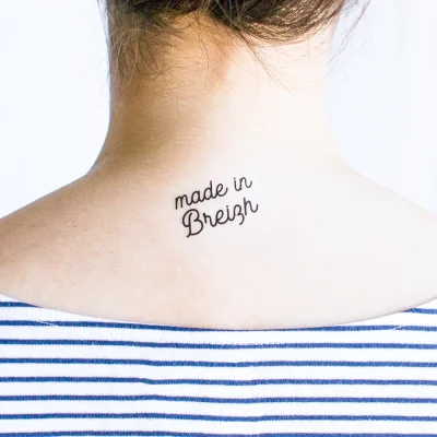 Tatouage made in breizh éphémère idée cadeau EVG EVJF mariage fun déguisement souvenir souvenirs 100% made in Bretagne breizh france