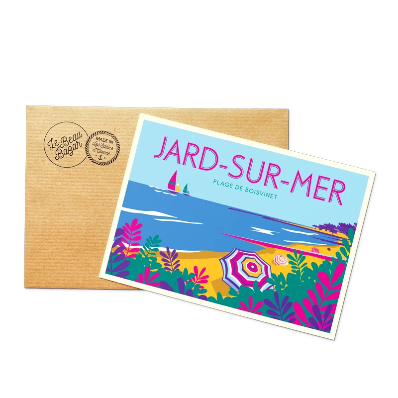 Jard-sur-Mer Plage du Boisvinet pays de la loire déco souvenir souvenirs made in France fabrication française Le Beau Bazar