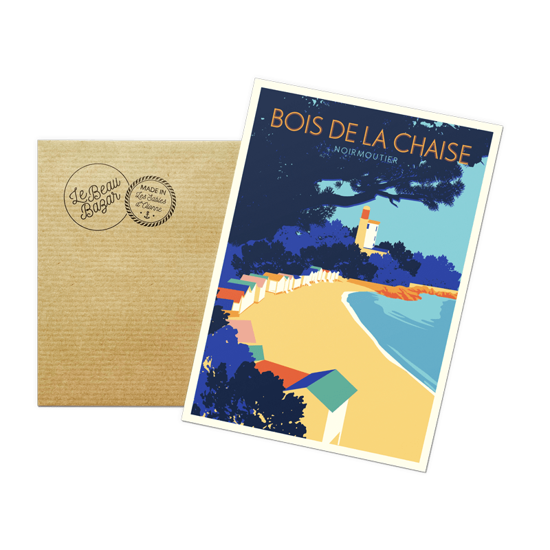 carte postale bois de la chaise Vendée Pays de la Loire Le beau bazar Idées cadeaux SOUVENIRS 100% Made in France
