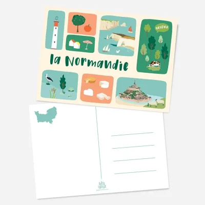 Cartes postales de Normandie (lot de 2)