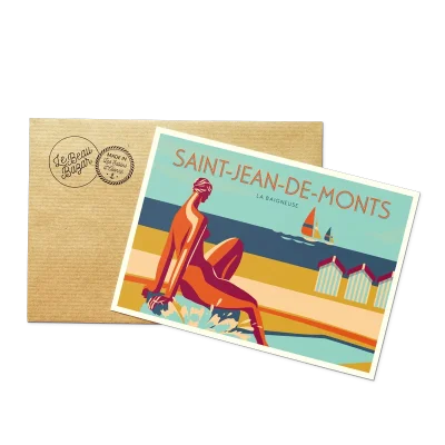 Carte Postale La grande roue Saint Jean de Monts Vendée Pays de la Loire Le beau Bazar SOUVENIRS 100% Made in France