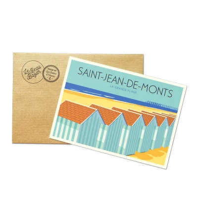 Carte Postale Saint Jean de Monts Vendée Pays de la Loire Le Beau Bazar SOUVENIRS 100% Made in France