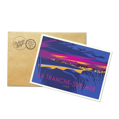 Carte postale La Tranche sur Mer baie plage sables d'olonne pays de la loire déco souvenir souvenirs made in France fabrication française Le Beau Bazar
