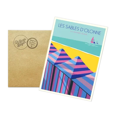 Les Sables d'Olonne Cabines cabanes La Grande Plage pays de la loire déco souvenir souvenirs made in France fabrication française Le Beau Bazar