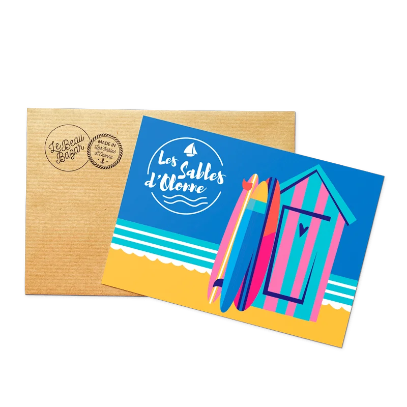 Les Sables d'Olonne Cabines cabanes surf La Grande Plage pays de la loire déco souvenir souvenirs made in France fabrication française Le Beau Bazar