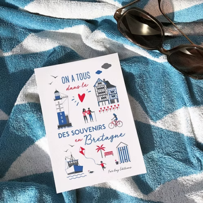 Carte postale souvenir souvenirs Bretagne far bay editions breizh made in france fabrication française