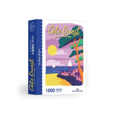 Puzzle 1000 pièces côte d'ouest pays de la loire Le beau bazar illustration idée cadeau made in France souvenir souvenirs