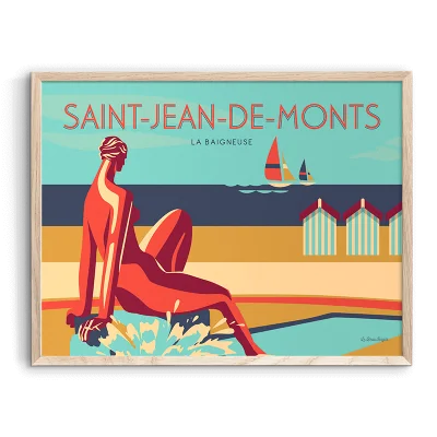 La baigneuse Saint Jean de Monts Vendée Pays de la Loire Le beau bazar SOUVENIRS 100% Made in France