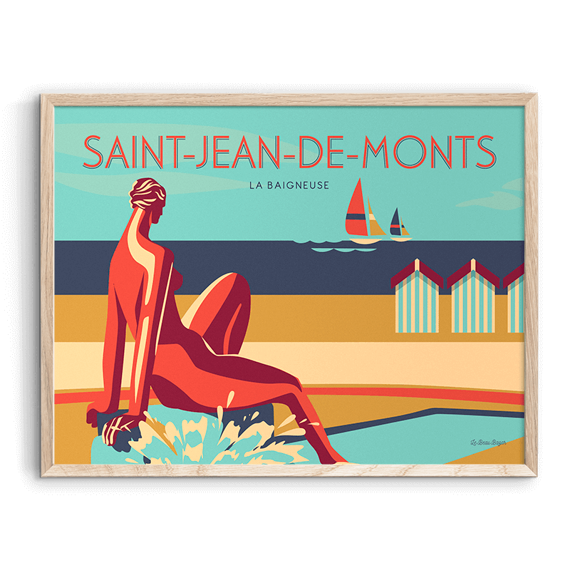 La baigneuse Saint Jean de Monts Vendée Pays de la Loire Le beau bazar SOUVENIRS 100% Made in France