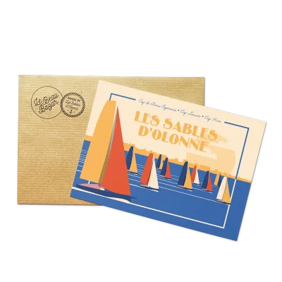 Carte postale les sables d'olonne pays de la loire vendée Le Beau Bazar SOUVENIRS 100% Made in France