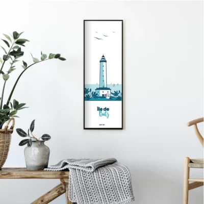 Affiche Île de Batz illustration bretagne bretonne idée cadeau déco souvenir souvenirs france Soos Bzh