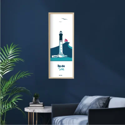 Affiche Île de Groix illustration bretagne bretonne idée cadeau déco souvenir souvenirs france Soos Bzh