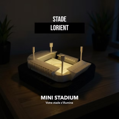 Maquette de stade à Lorient (Stade du Moustoir) – Miniature décorative