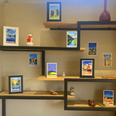 cartes postales haute-loire auvergne affiches auvergnates souvenir illustrations souvenirs vacances décoration murale