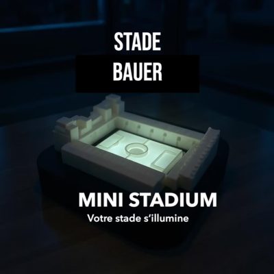 Mini stade lumineux stade football bauer saint-ouen Red star Paris région Ile de France souvenirs 100% made in France idée cadeau supporter